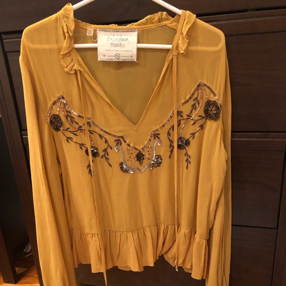 California Moonrise - Sheer Sequin Blouse